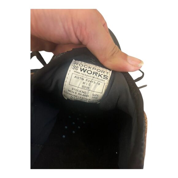 Rockport TruFlex Comp Steel Toe Work Shoes Mens 10 W Blue Knit Lace Up Low Top - Picture 7 of 7